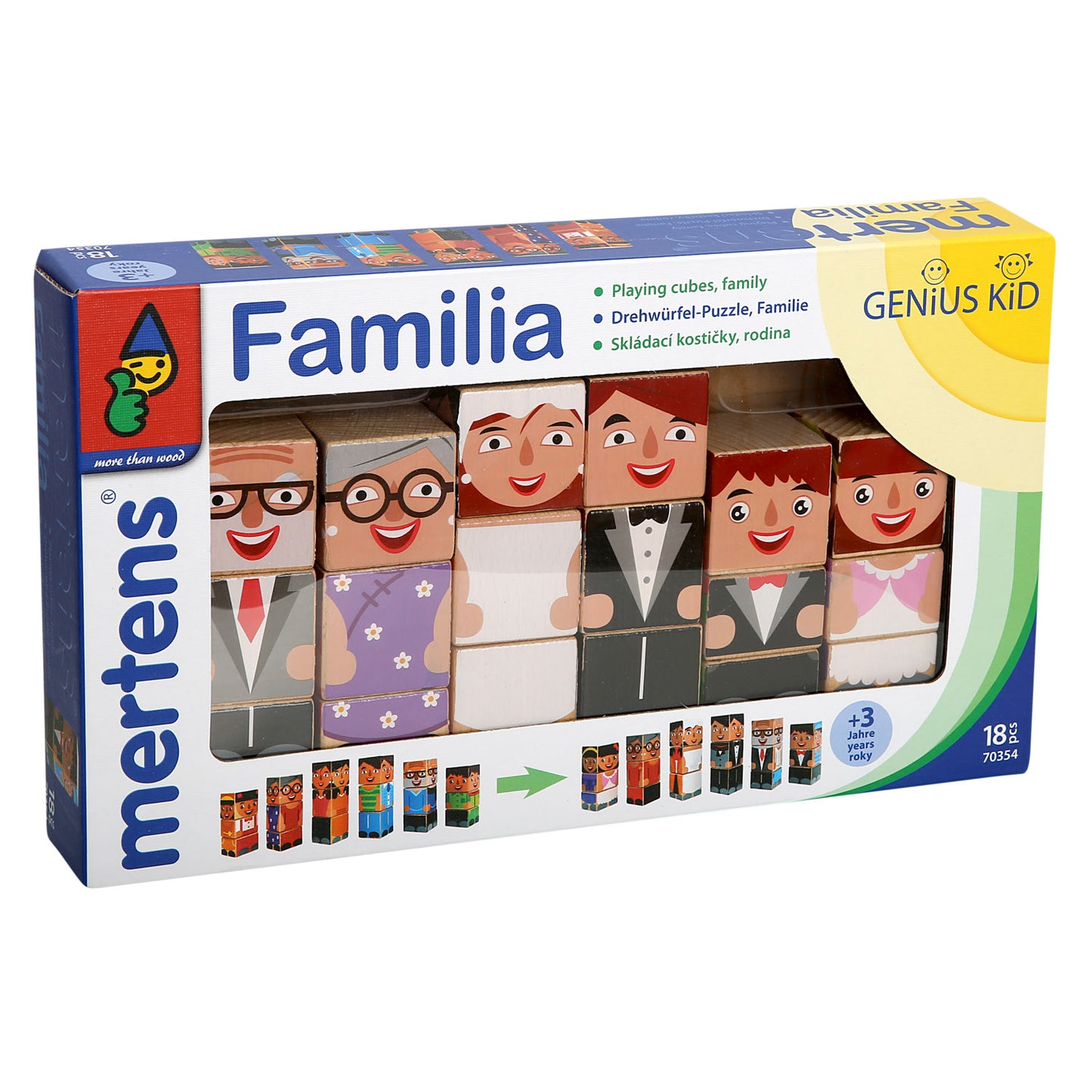 Drehwürfel-Puzzle, Familie