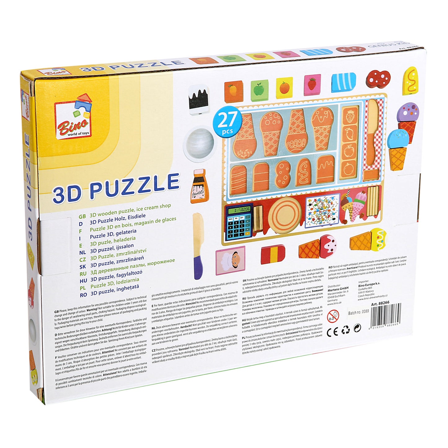 3D Wooden Puzzle, Eis Cream Parlor