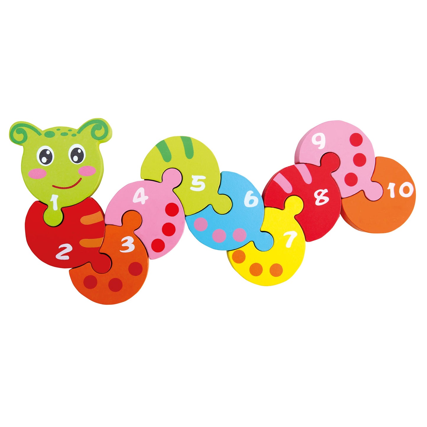 Wooden Number Puzzle, Earthworm