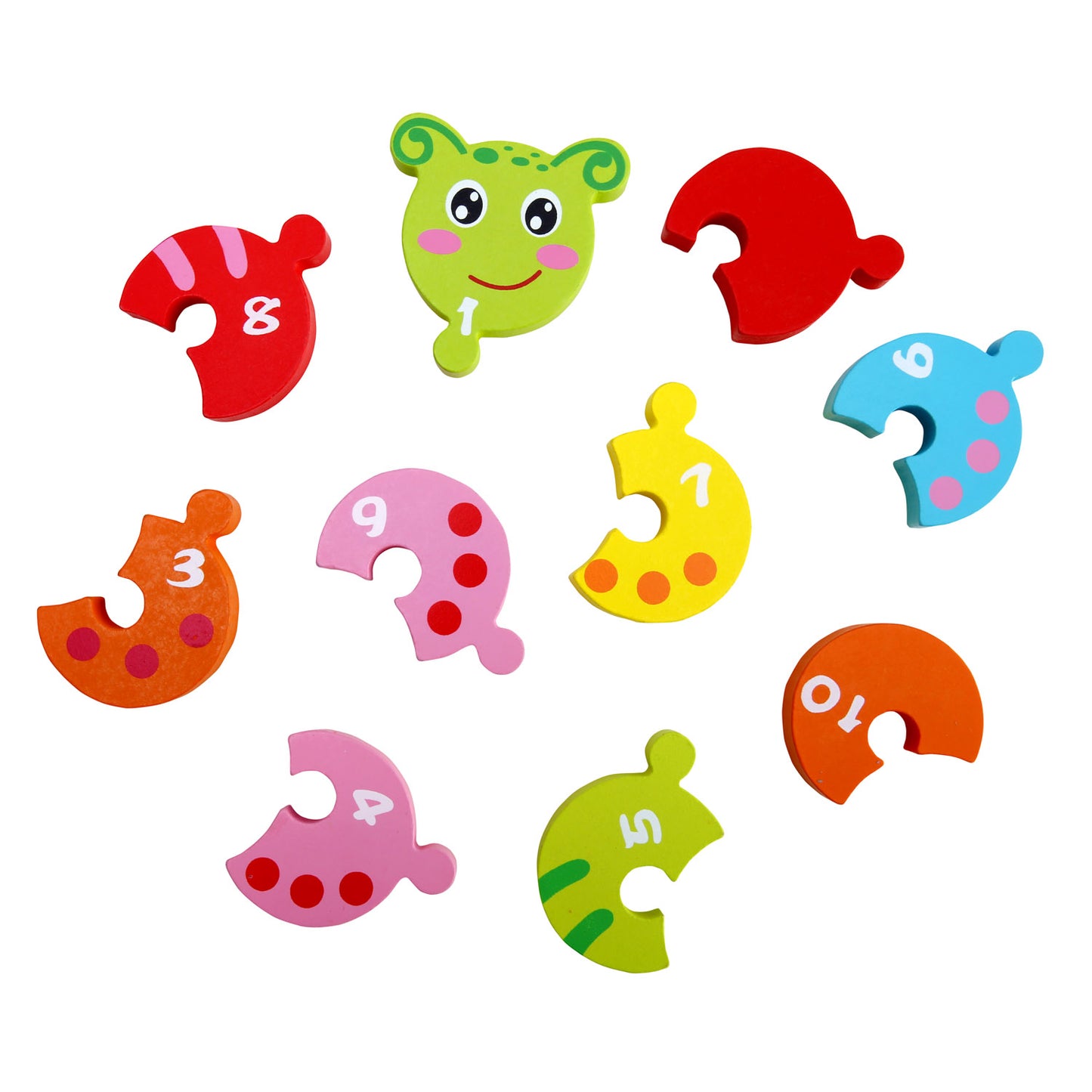 Wooden Number Puzzle, Earthworm