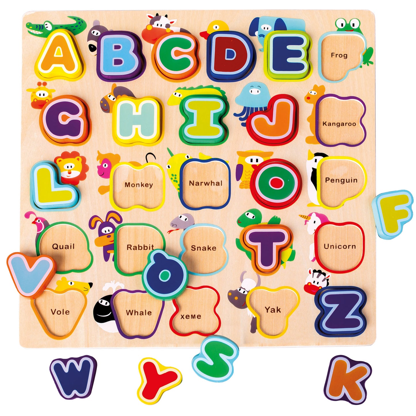 Englisches Alphabet mit Tieren