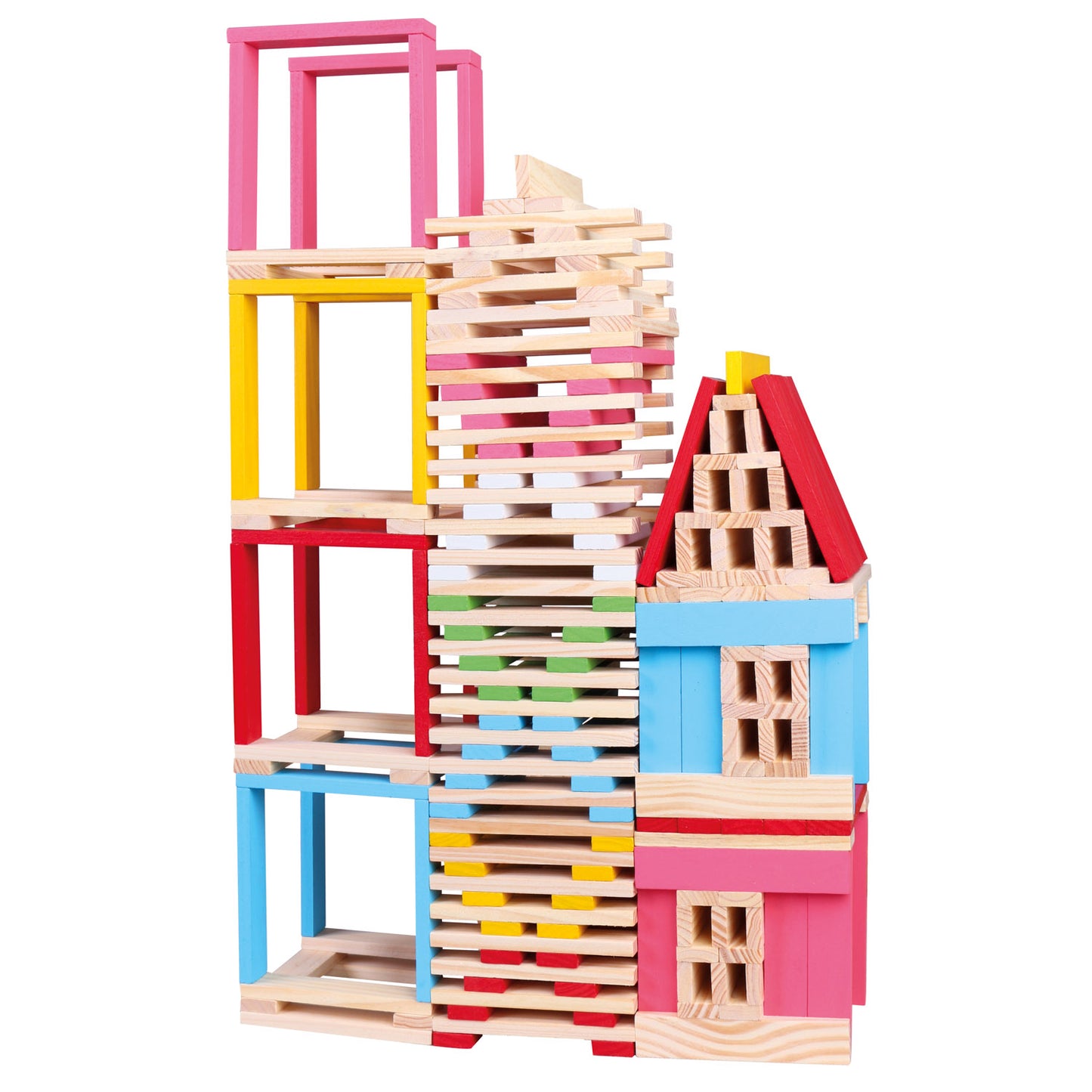 Wooden construction set, city