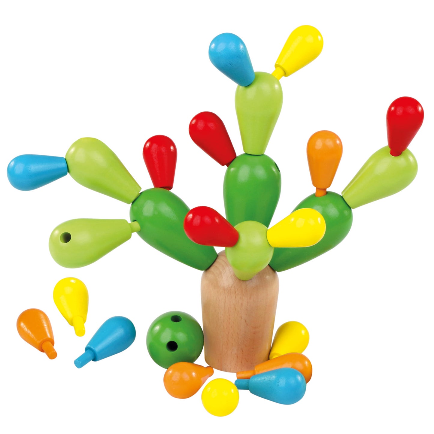 Colorful Wooden Balancing Game, Cactus