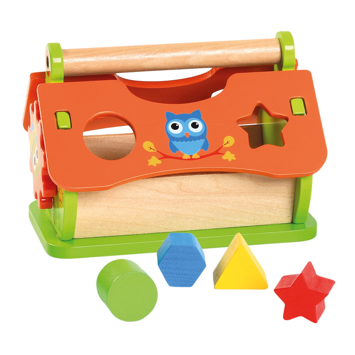 Shape sorting wooden House