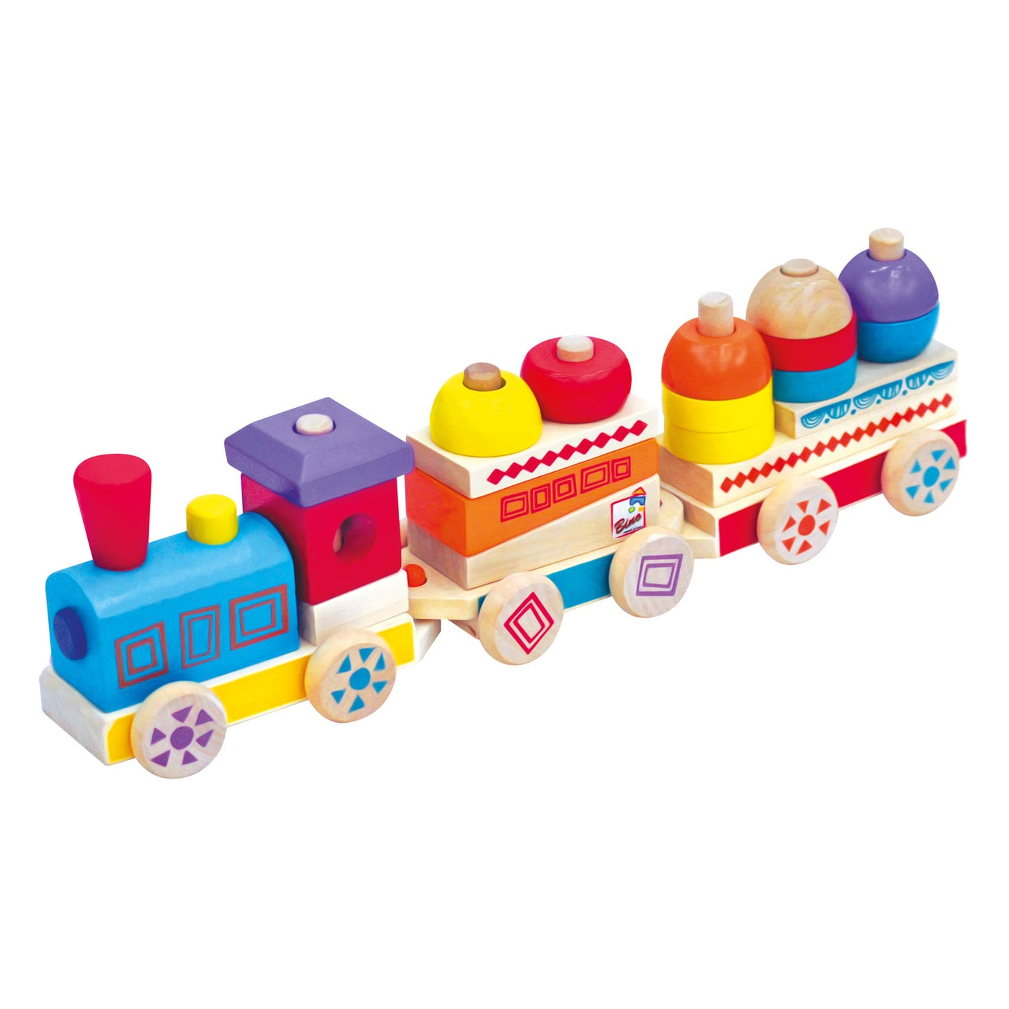 Coloured wooden Train, MAXI