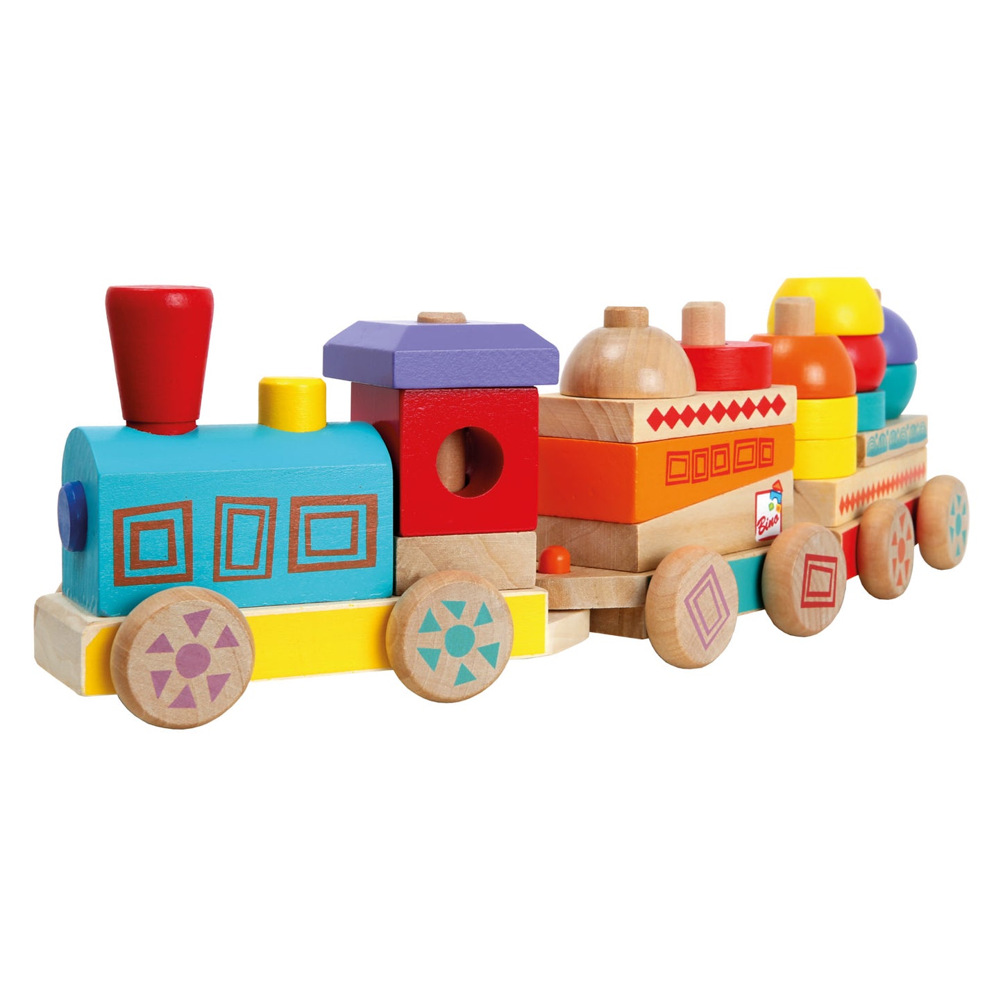 Coloured wooden Train, MAXI