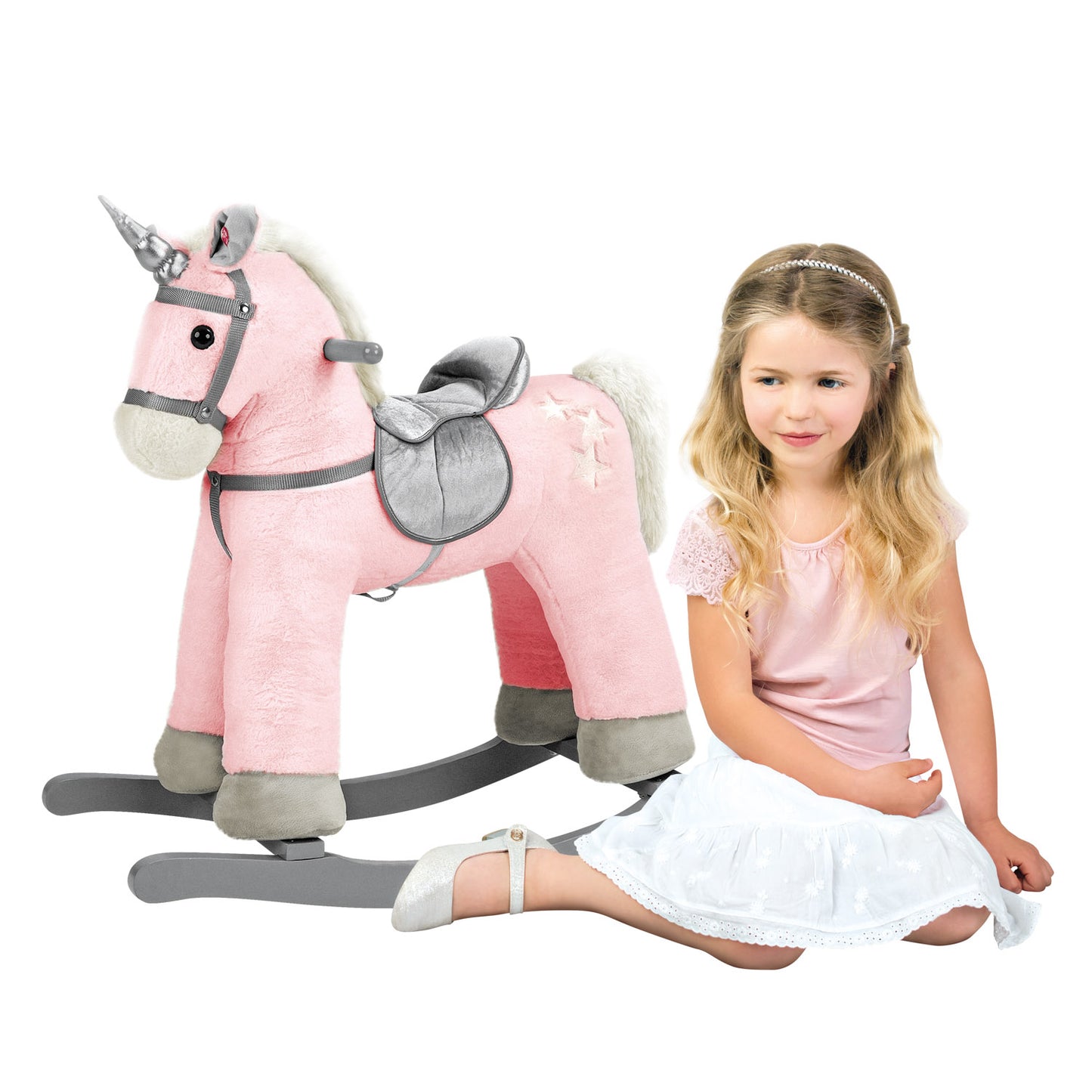 Plush rocking Unicorn , pink