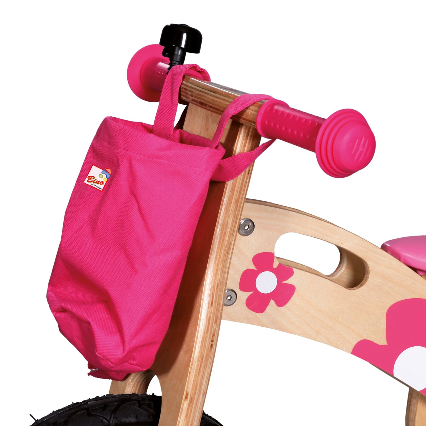 Wooden balance bike pink