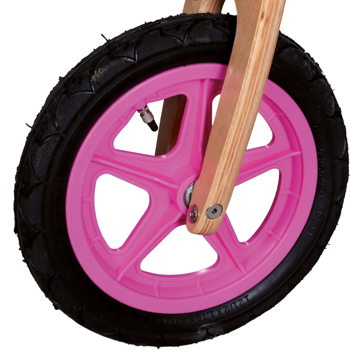 Wooden balance bike pink