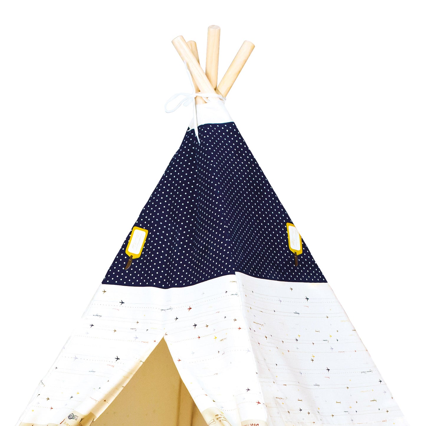 Spielzelt TeePee, blau-beige