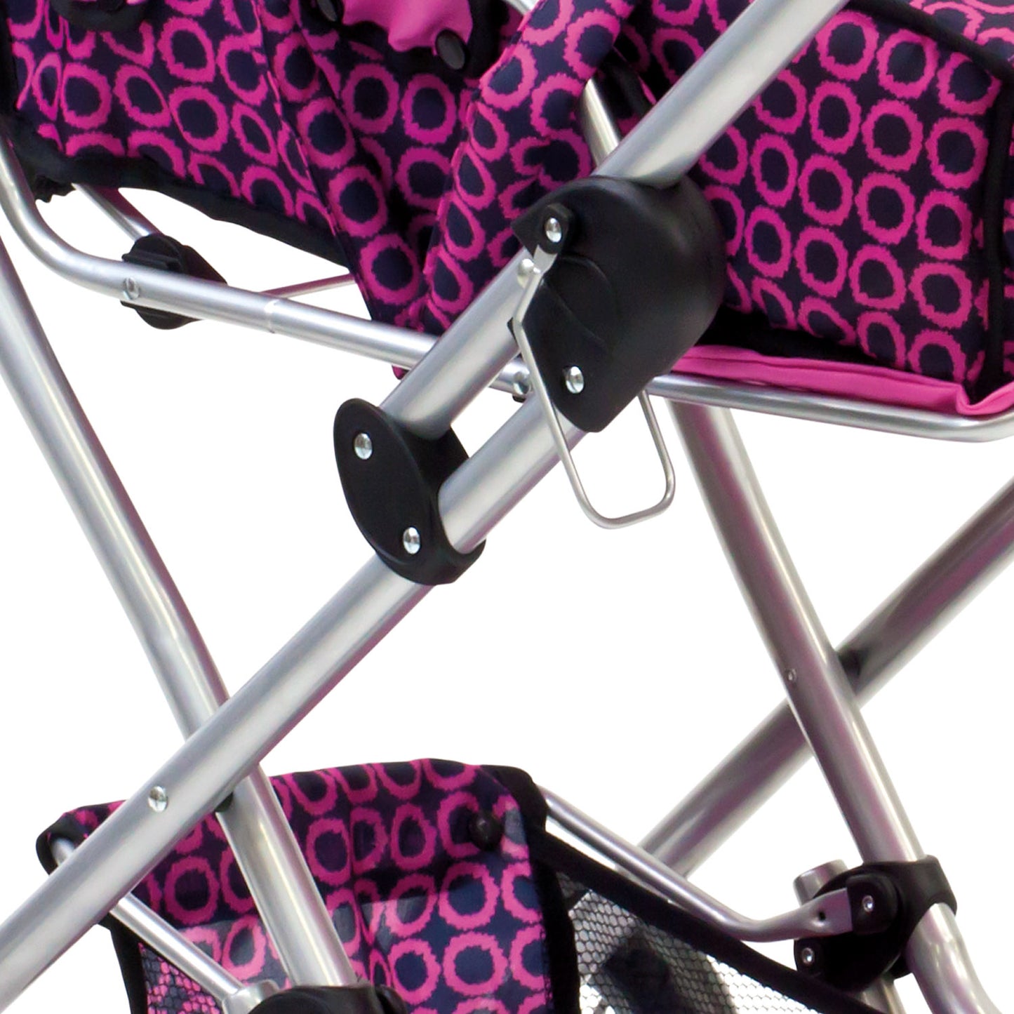 Doll Pram large (pink / black)