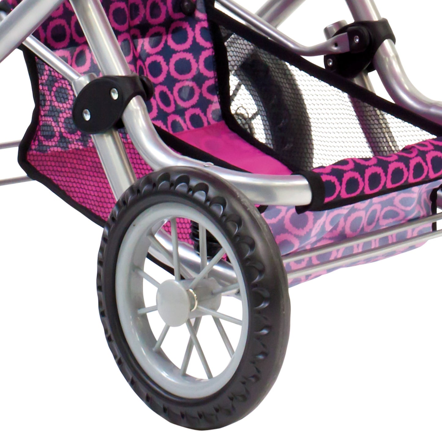 Doll Pram large (pink / black)