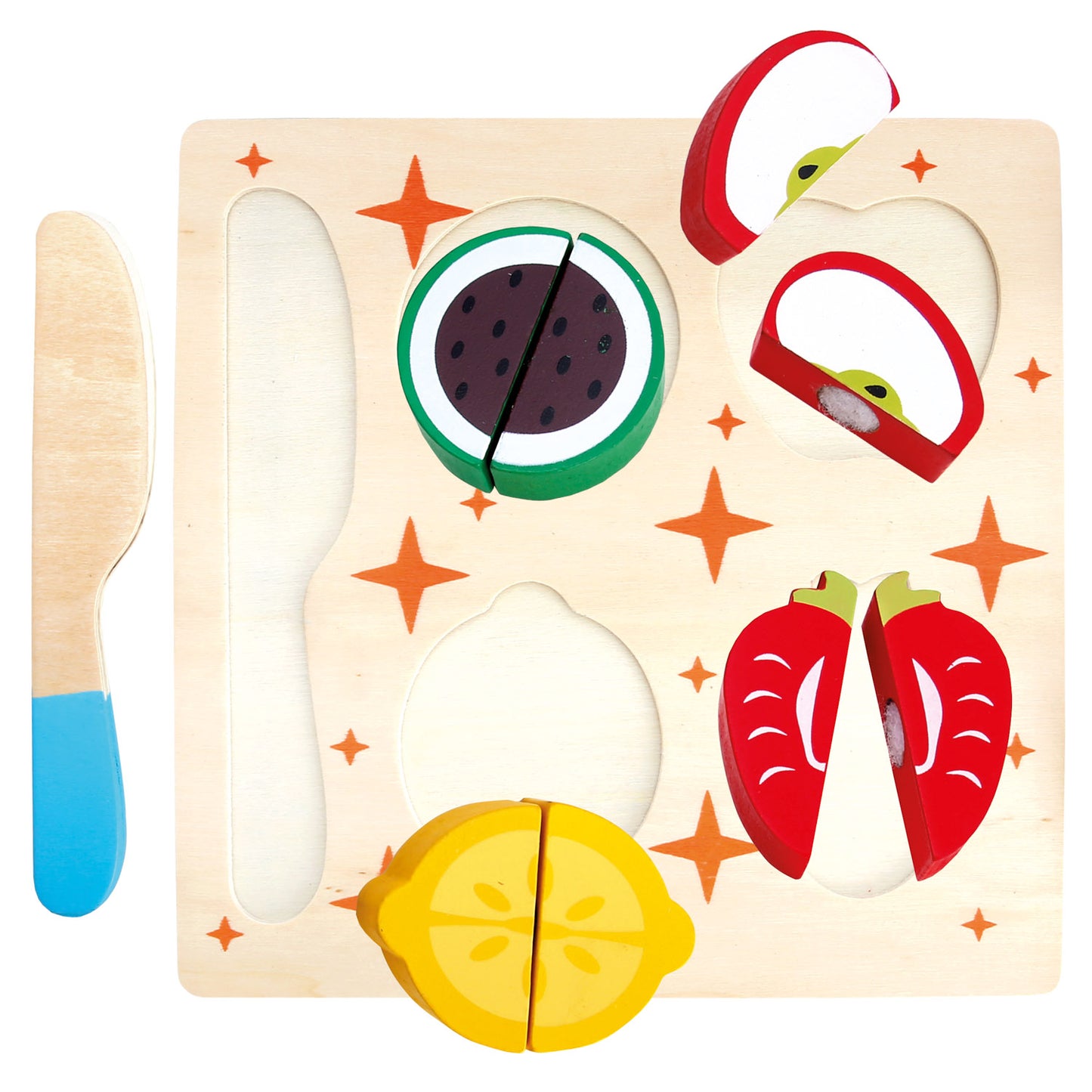 3D Wooden Puzzle, Fruit with Cutting Board