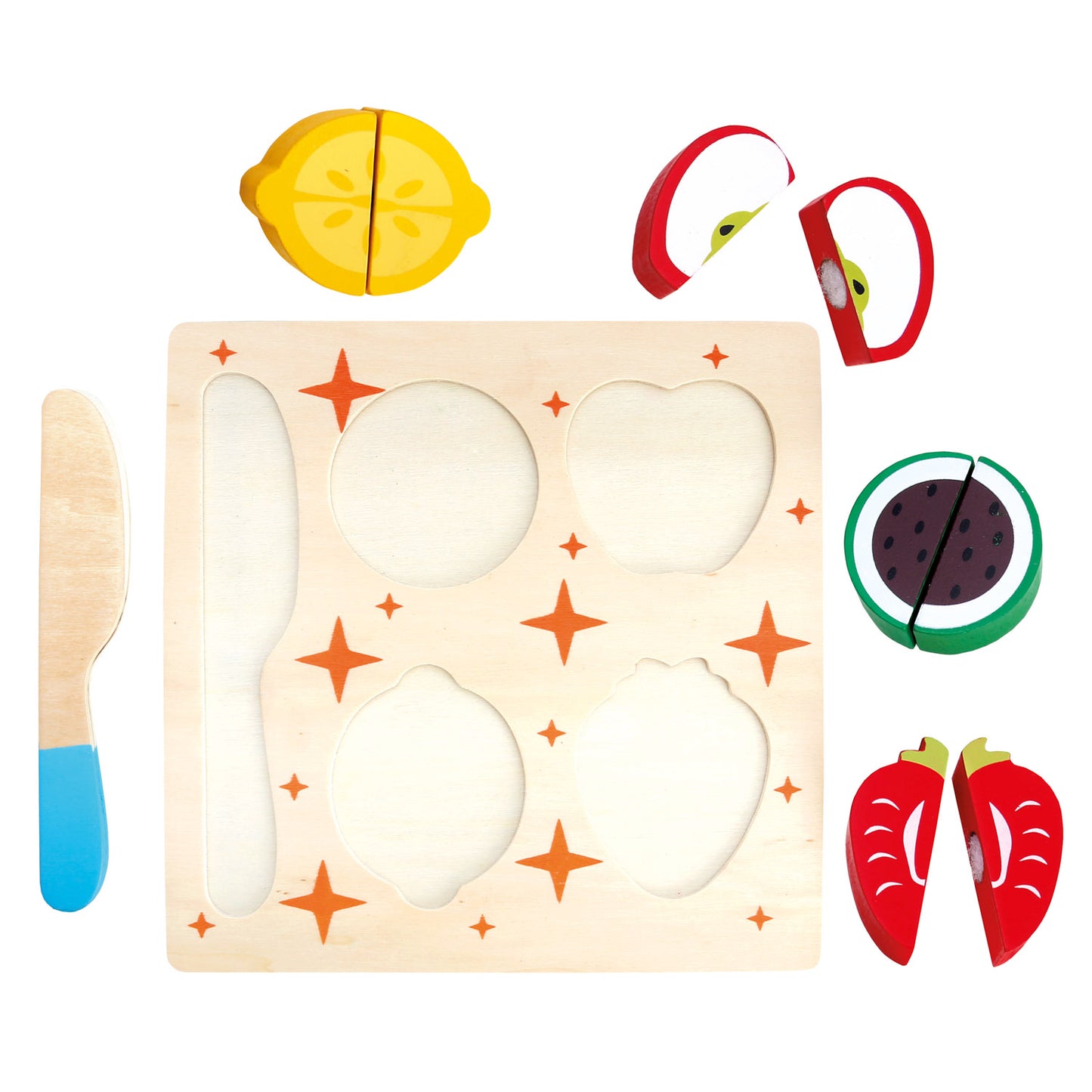 3D Wooden Puzzle, Fruit with Cutting Board