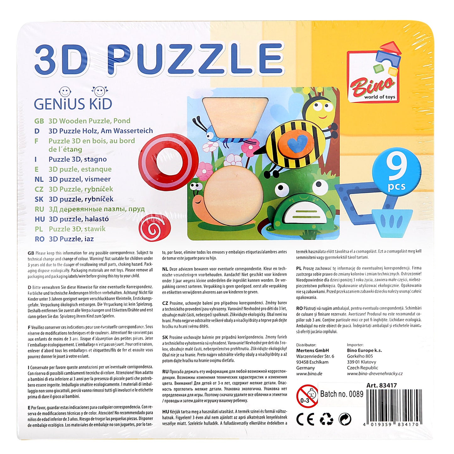 3D Puzzle Holz, Am Wasserteich