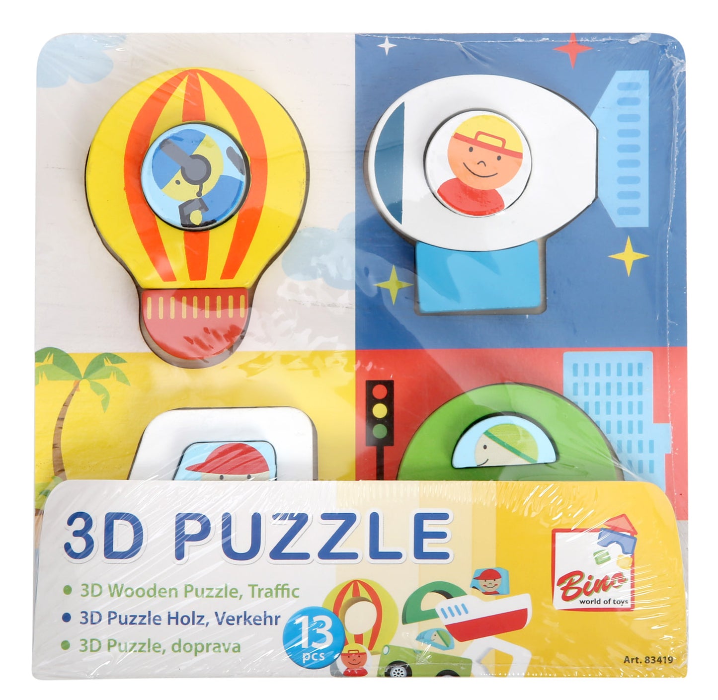 3D Wooden  Puzzle, Traffic