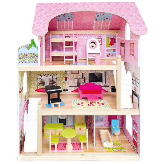 Dollhouse, with Balcony, 15 Parts