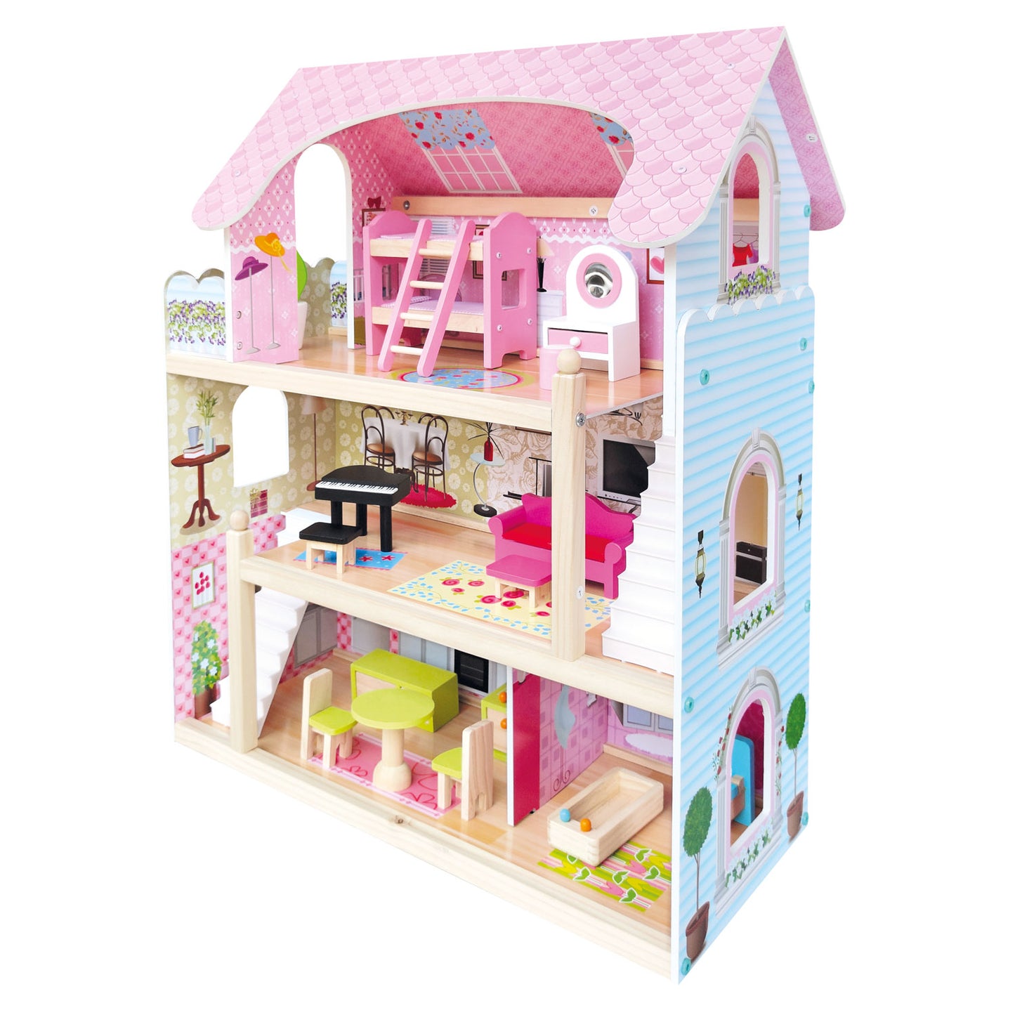 Dollhouse, with Balcony, 15 Parts