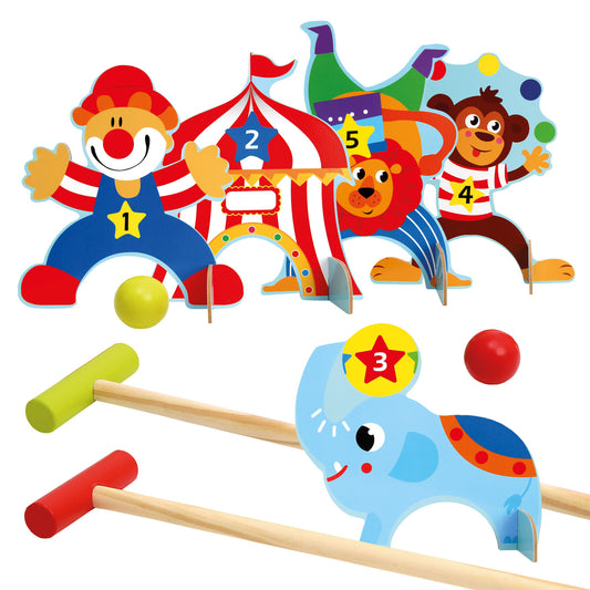 Wooden Children Croquet Set, Circus