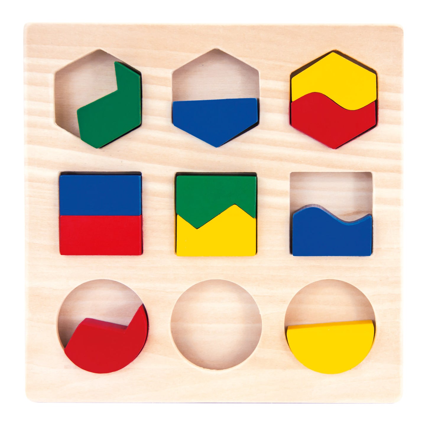 Puzzle with geometric figures