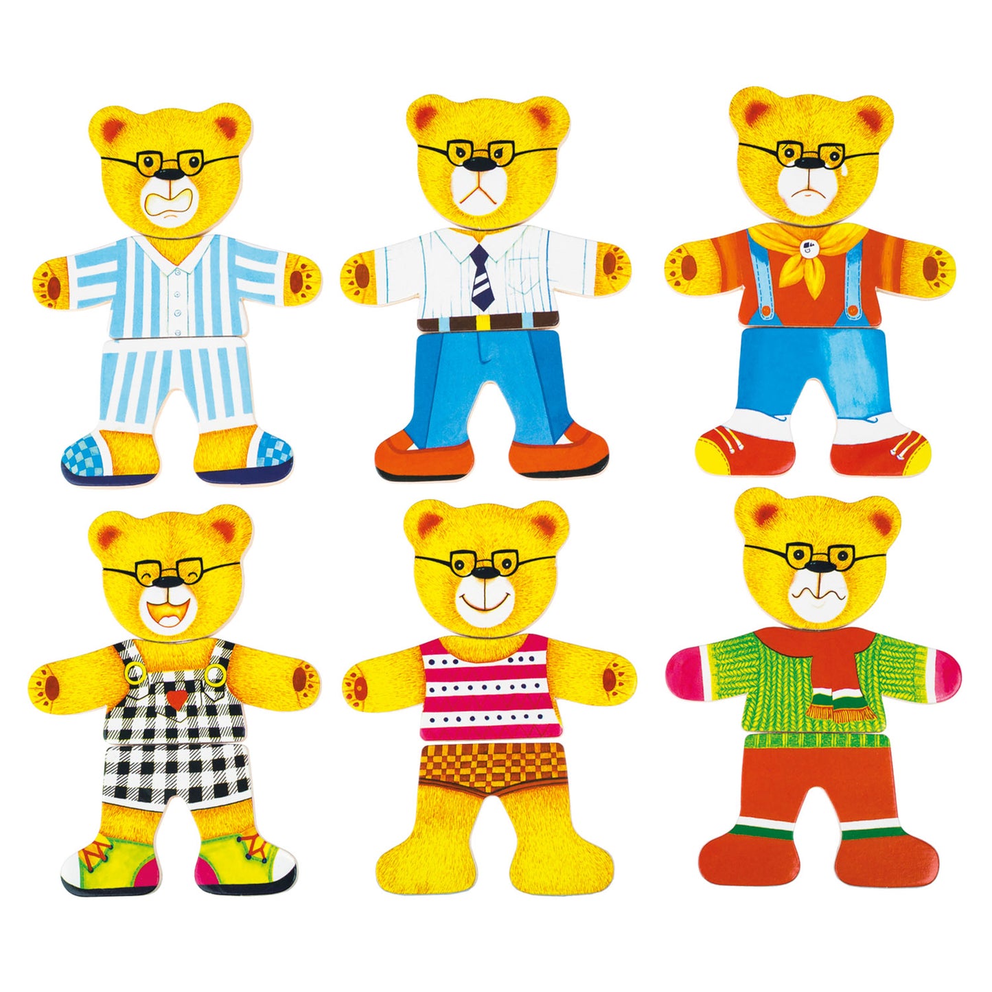 Ankleidepuzzle Bärenfamilie