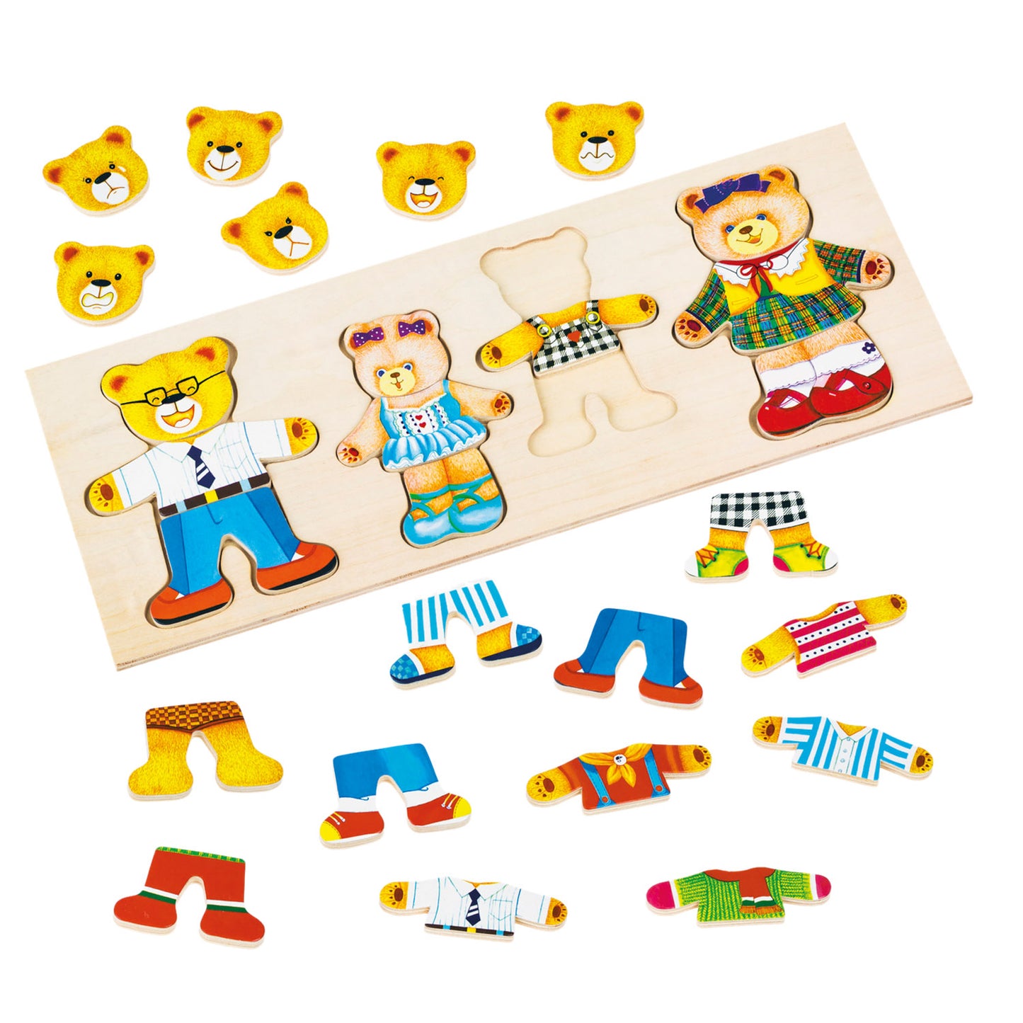 Ankleidepuzzle Bärenfamilie