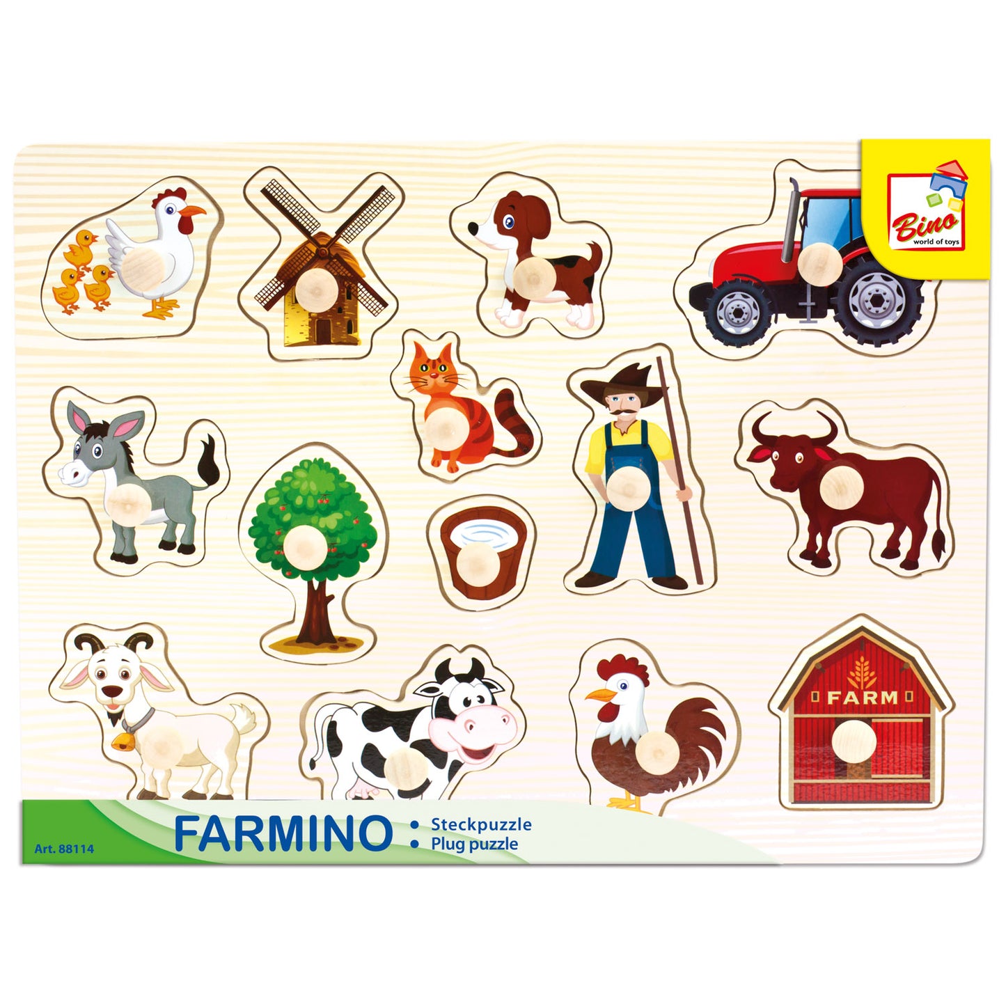 Wooden grip puzzle farm