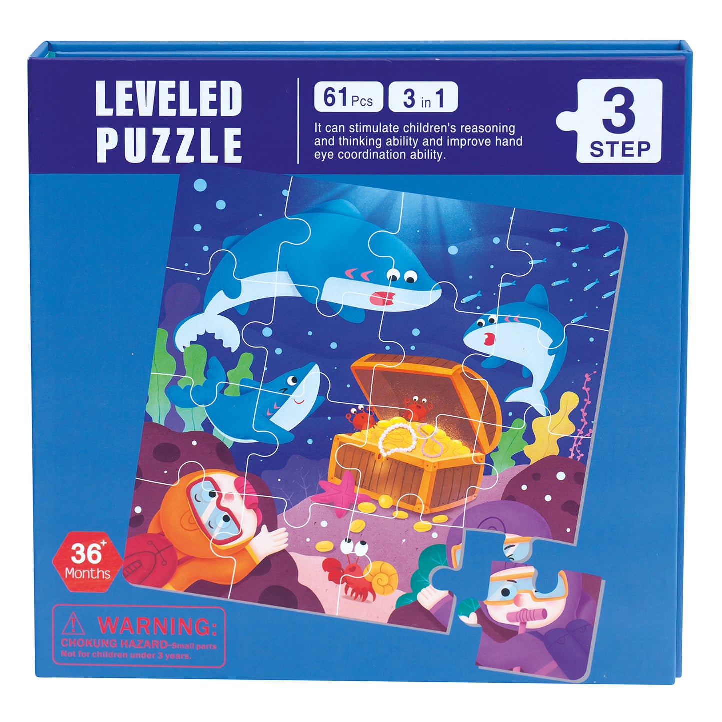 Magnetic puzzle 3in1, sea