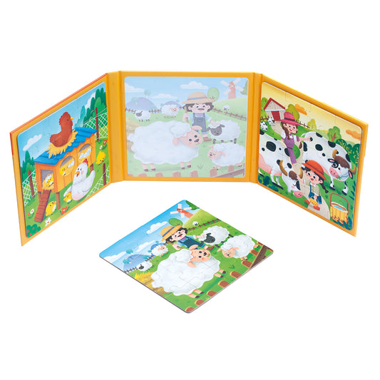 Magnetic puzzle 3in1, farm