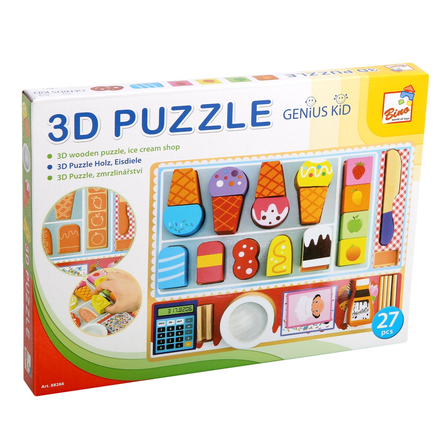 3D  Wooden Puzzle, Eis Cream Parlor