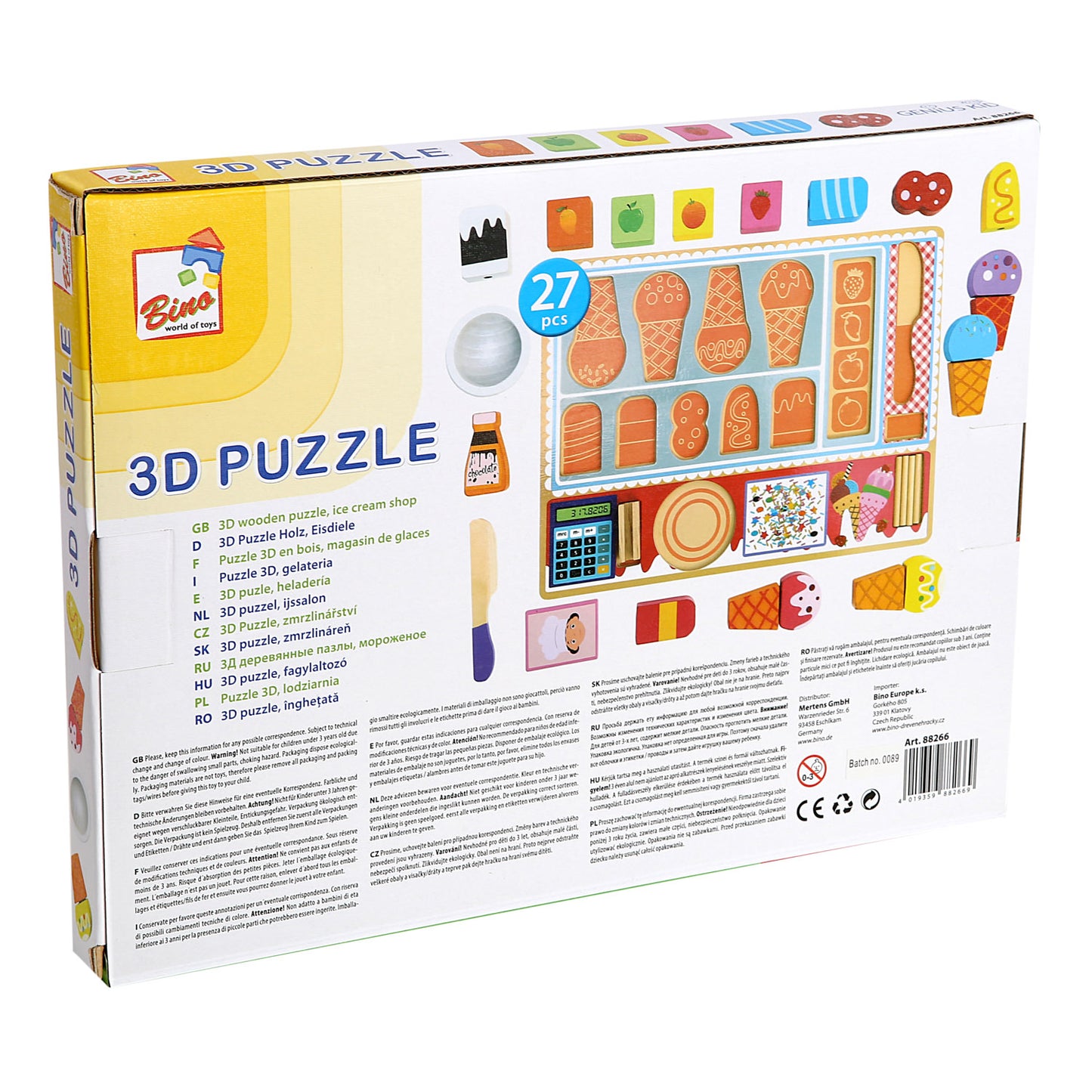 3D Puzzle Holz,       Eisdiele