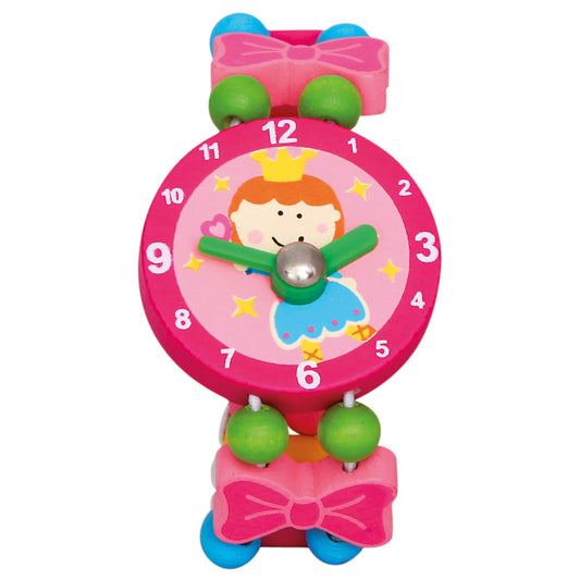 Wooden Watch, Fairy - pink